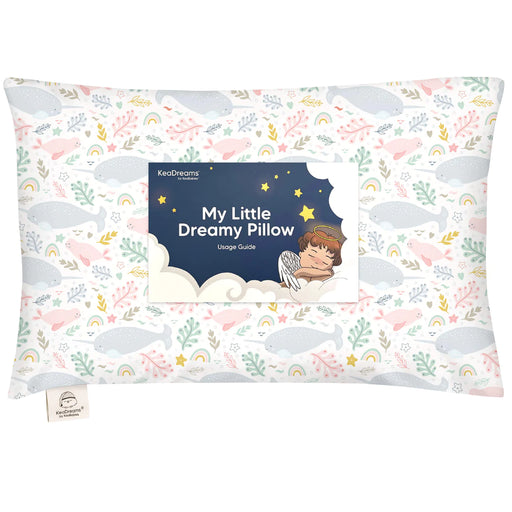 KeaBabies Standard Toddler Pillow - Narwhal