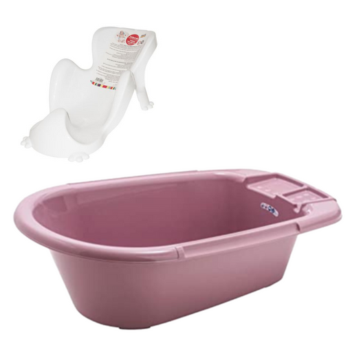 Rotho Bella Bath Tub (Fantastic Mauve + Jolly Jumper Eze Bather Bundle (Markham Store Pick Up Only)