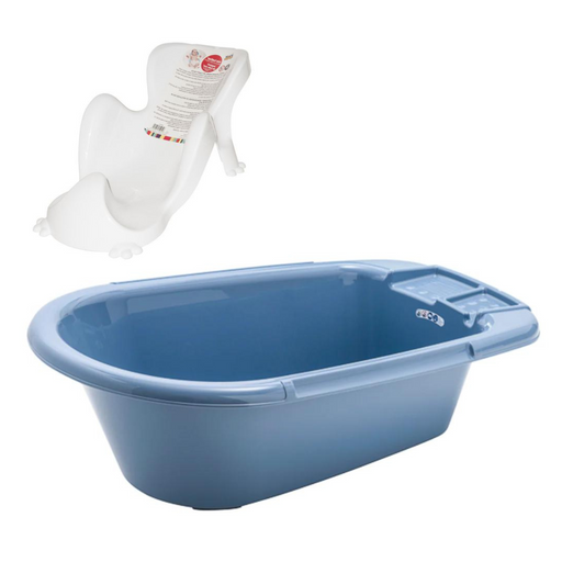 Rotho Bella Bath Tub (Cool Blue )+ Jolly Jumper Eze Bather Bundle (Markham Store Pick Up Only)