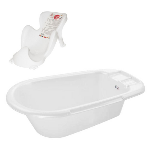 Rotho Bella Bath Tub (White) + Jolly Jumper Eze Bather Bundle (Markham Store Pick Up Only)