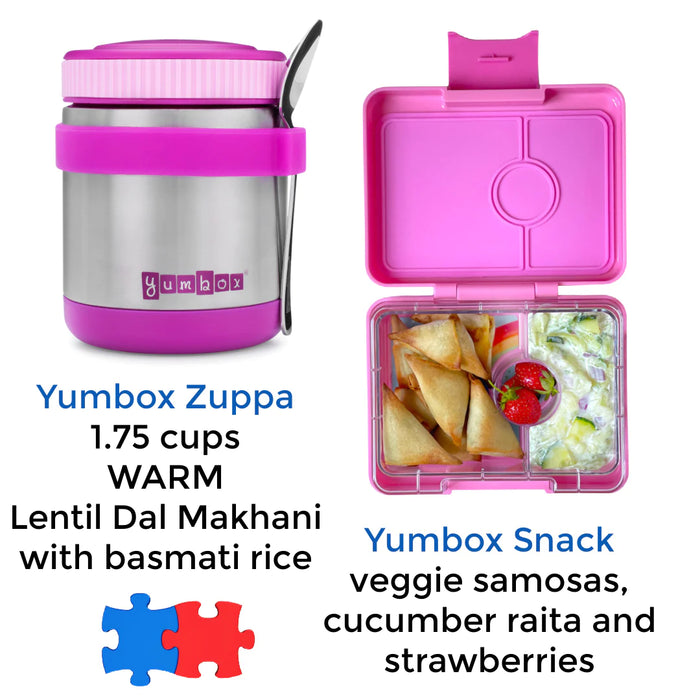 Yumbox Snack 3 - Fifi Pink w/ Rainbow Tray