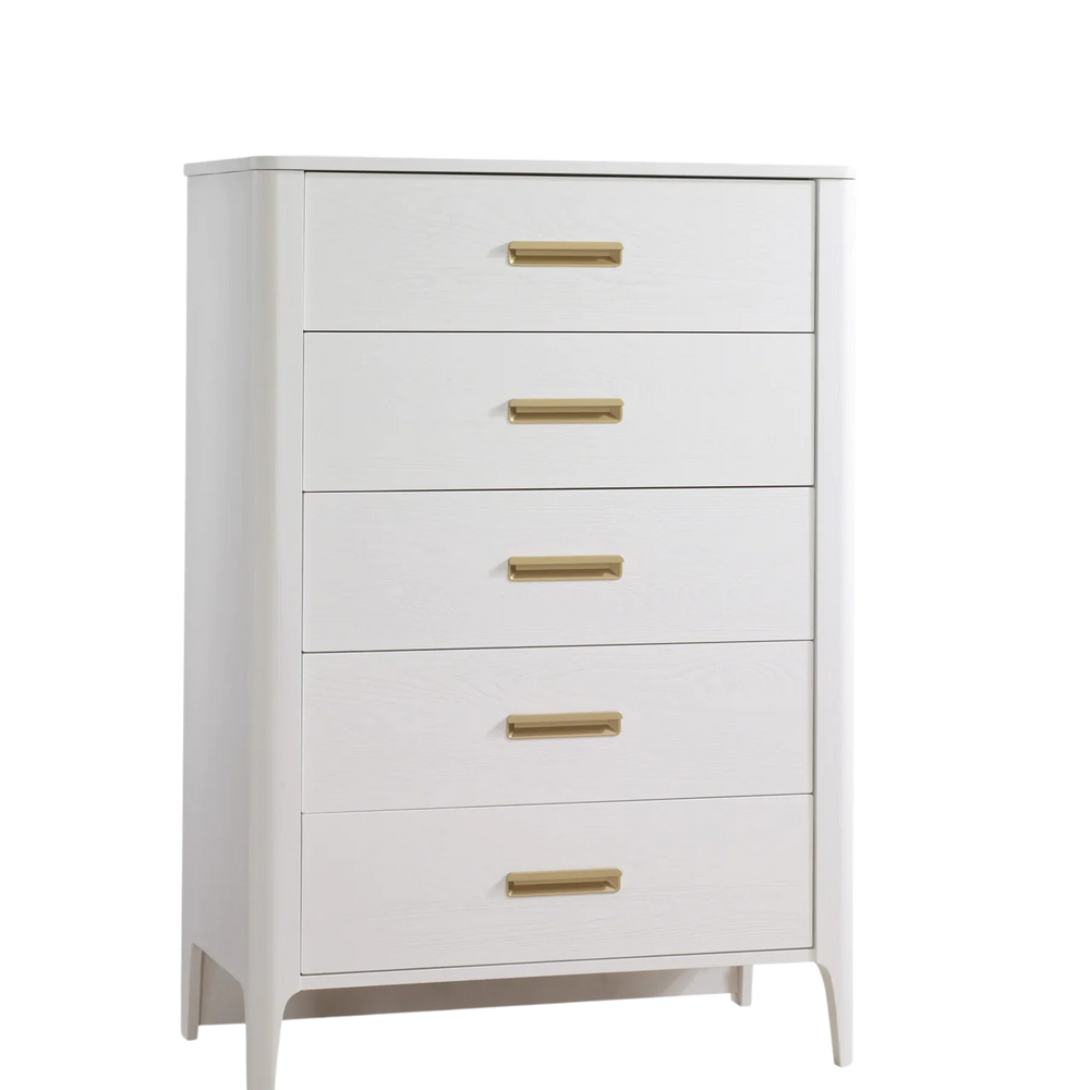Natart Palo 5 Drawer Dresser - White