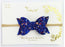 Baby Wisp Courtney Bows Headband Blue Glitter 0-18M BW1260