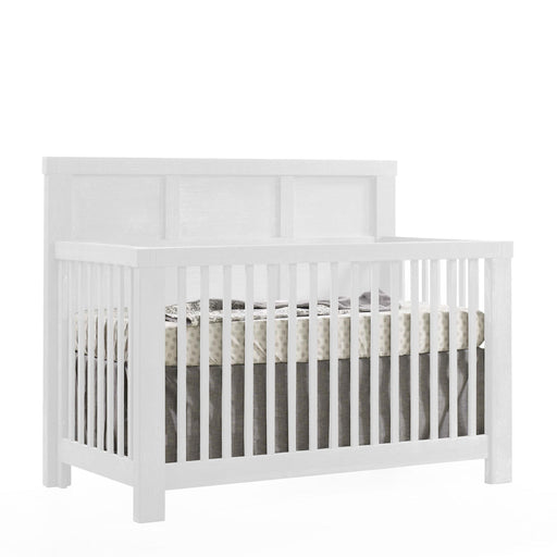 Natart Rustico Convertible Crib with Upholstered Panel - Talc Linen Weave/White (MARKHAM STORE PICKUP ONLY)