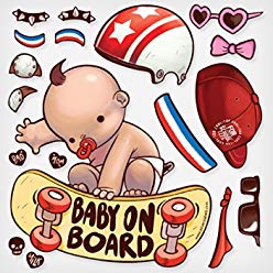 Oliver's Labels Baby On Board Skater Baby