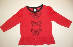 Nass Sleeve Top with Bow Print - Hibiscus
