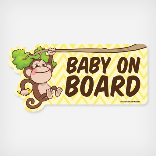 Oliver's Labels Baby On Board Monkey