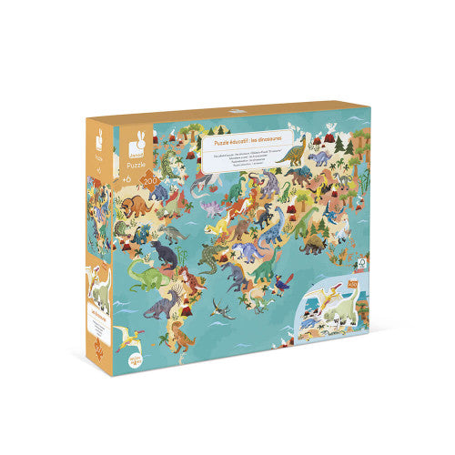 Janod 200pc 3D Educational Puzzle - The Dinosaurs