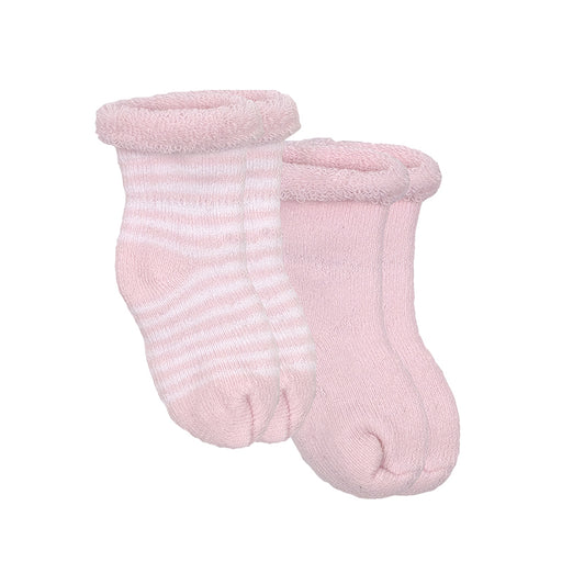 Kushies Baby Socks - Pink Stripe Solid 0-3m - CanaBee Baby