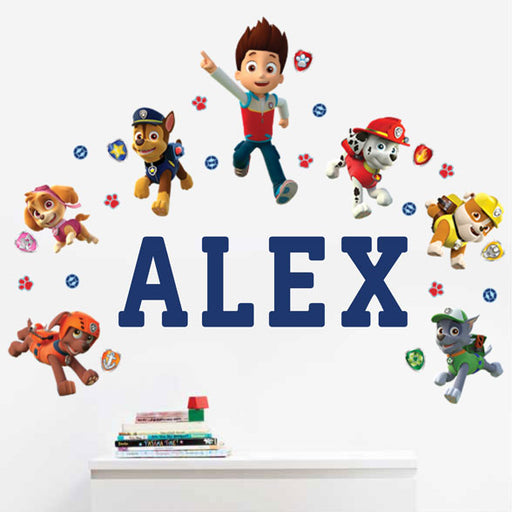Oliver's Label Wall Art Name Decals Paw Patrol