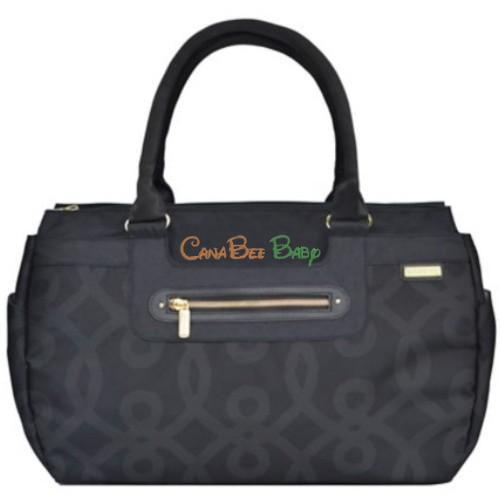 JJ Cole Parker Diaper Bag in Black & Gold - CanaBee Baby