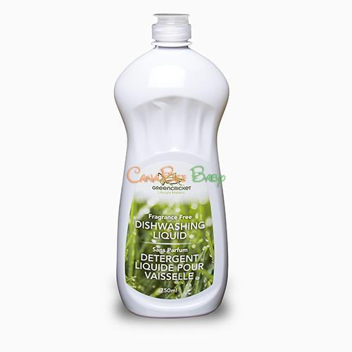 Green Cricket Dish Washing Liquid Fragrance Free 750ml - CanaBee Baby