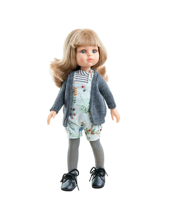 Paola Reina Las Amigas Doll Clothing - Blue Jumper & Gray Jacket