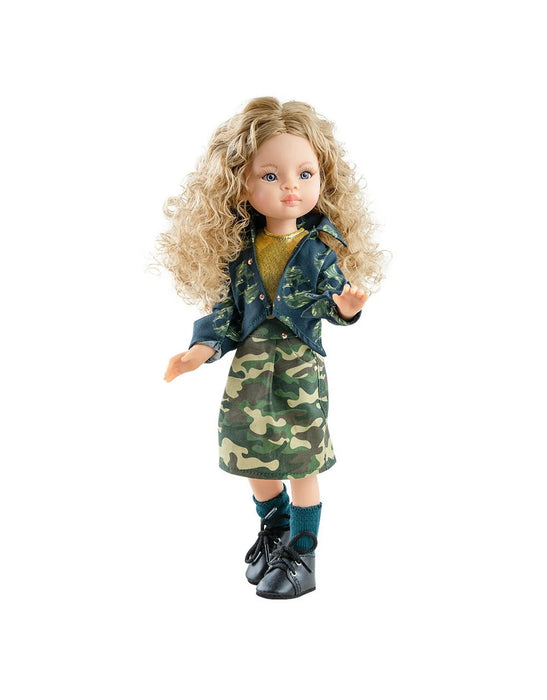 Paola Reina Las Amigas Doll Clothing - Camouglage Skirt & Jacket