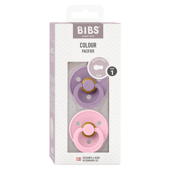 Bibs Pacifier Original 2pk -  Pink/Lavender 0-6M