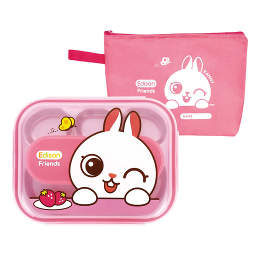 Edison Friends Lunch Box w/ Pouch - Rabbit