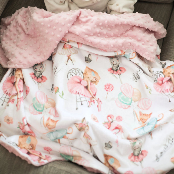 Honey Lemonade Baby&Toddler Minky Blanket 30x40 inch - Ballerinas