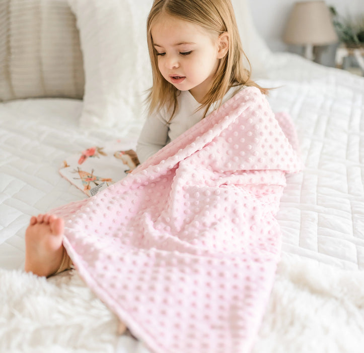 Honey Lemonade Baby&Toddler Minky Blanket 30x40 inch - Woodland Tribe Pink