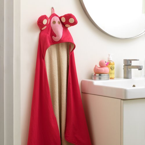 3 Sprouts Hooded Towel - Elephant Pink