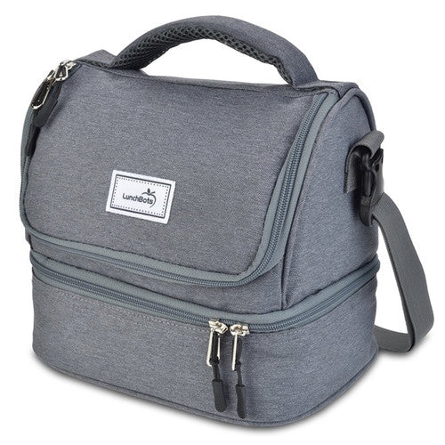Lunchbots 2-Compartment Lunch Bag - Gray