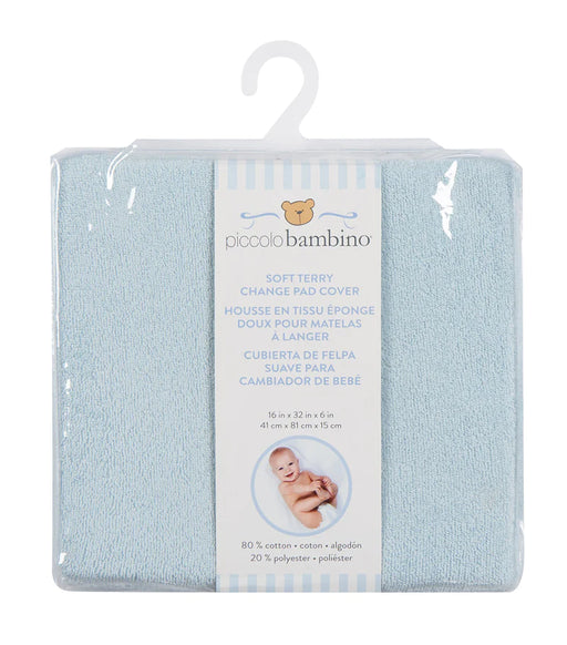 Piccolo Bambino Terry Fitted Sheet For Change Pad - Blue PB5001BL