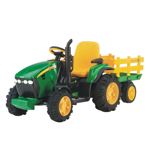 Peg Perego John Deere Ground Force Tractor W. Trailer - Green IGOR0039 (MARKHAM STORE PICK-UP ONLY)