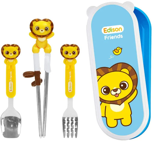 Edison Friends Chopsticks Case w/ Fork - Lion