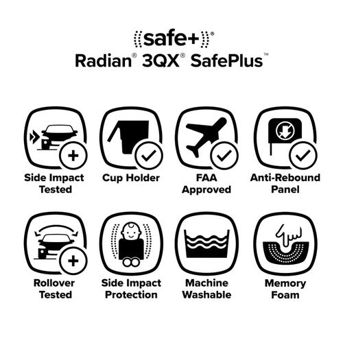 Diono Radian 3QXT+ First Class Safe Plus - Grey Slate