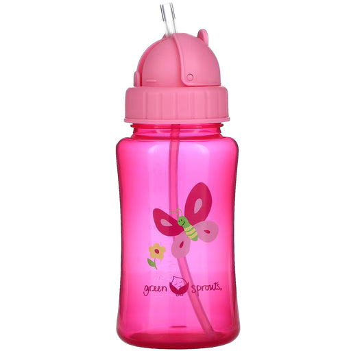 Green Sprouts Straw Bottle Pink 9m+
