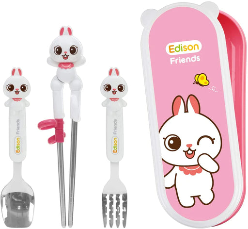 Edison Friends Chopsticks Case w/ Fork - Rabbit