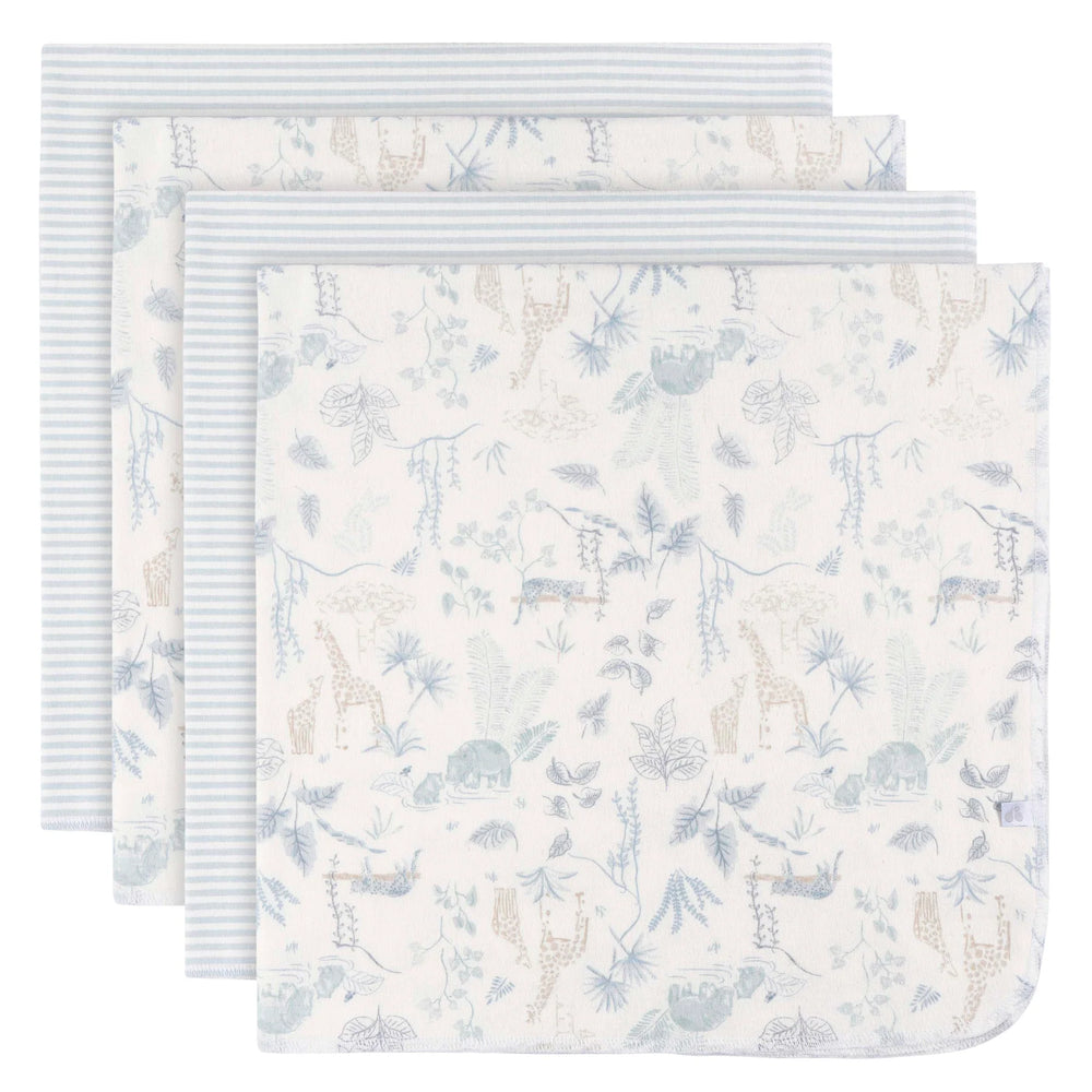 Just Born Flannel Receiving Blankets 4pk - Ivory