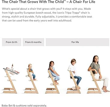 Stokke Tripp Trapp Chair with Newborn - Natural + Lima Flex Carrier