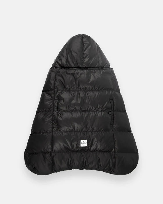 7AM K-Poncho Heavyweight-Black Plush Heavyweight