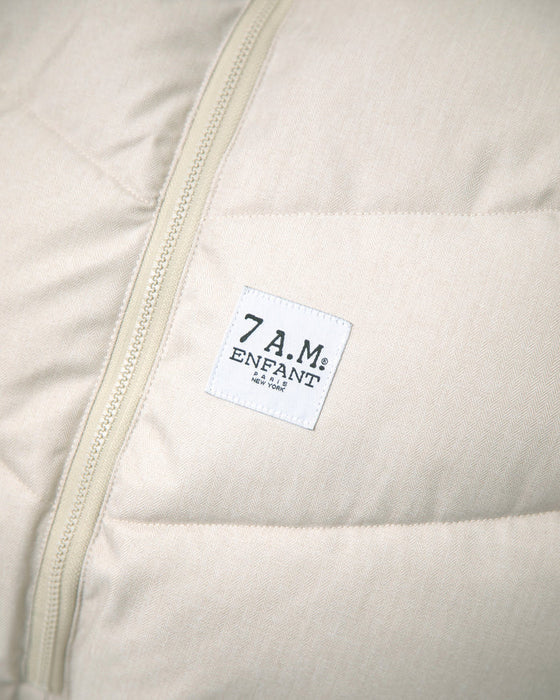 7 AM Enfant Cocoon Tundra - Heather Beige & White Fur