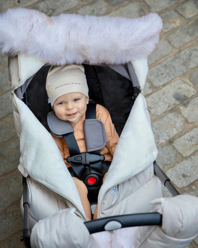 7 AM Enfant Cocoon Tundra - Heather Beige & White Fur