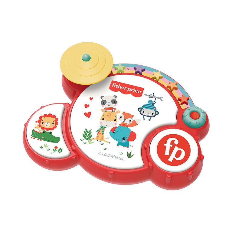 Fisher Price Electronic Drum - Bright Red