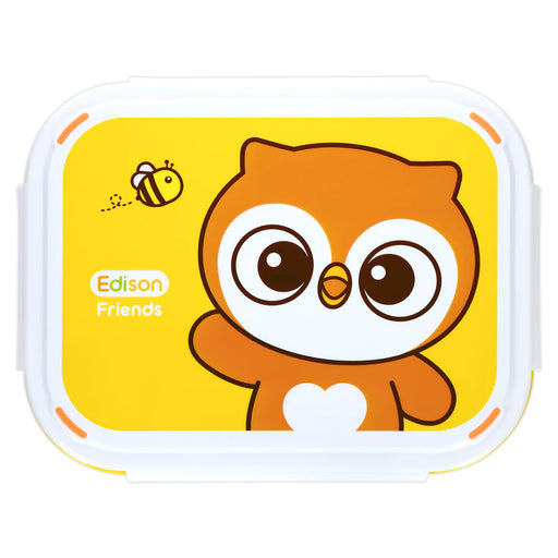 Edison Friends Dual Non-Slip Lunch Box w/ Pouch - Owl