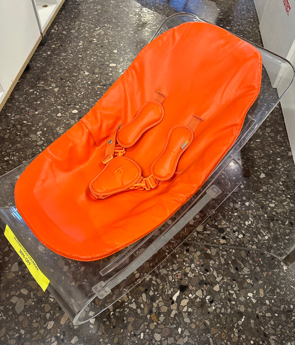 Bloom Coco Baby Lounger - Orange Seat Pad/Transparent Frame (Markham Floormodel/IN STORE PICK UP ONLY)