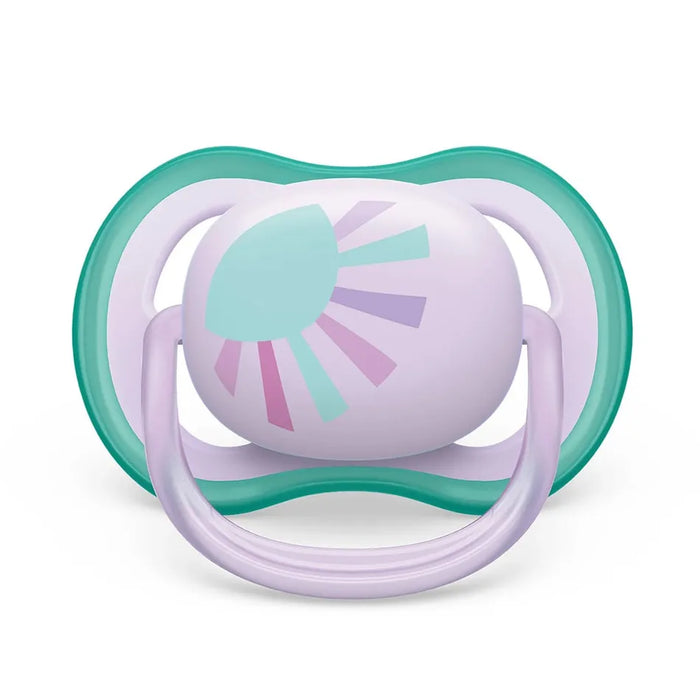 Avent Ultra Air Pacifier 2PK 0-6M - Sun Green Rainbow