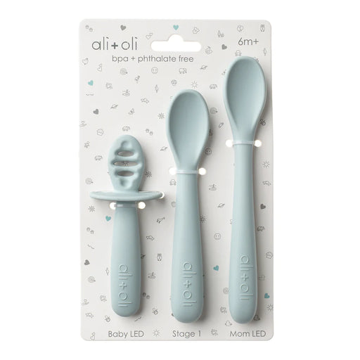 Ali + Oli Multi-Stage Spoon Set - Blue