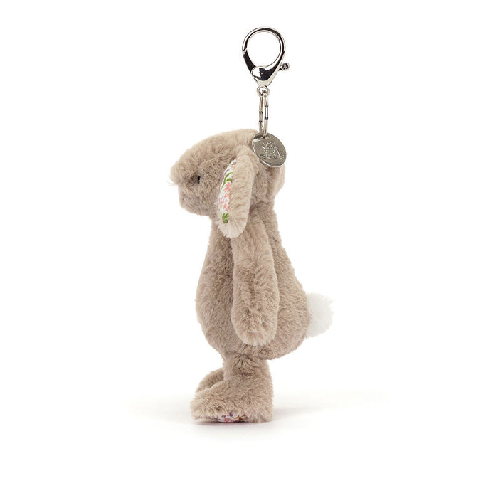 JellyCat Blossom Beige Bunny "Petal" Bag Charm