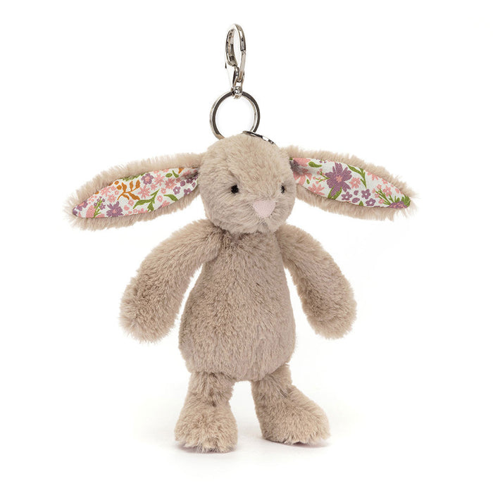 JellyCat Blossom Beige Bunny "Petal" Bag Charm