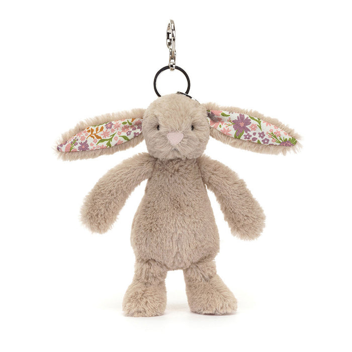 JellyCat Blossom Beige Bunny "Petal" Bag Charm