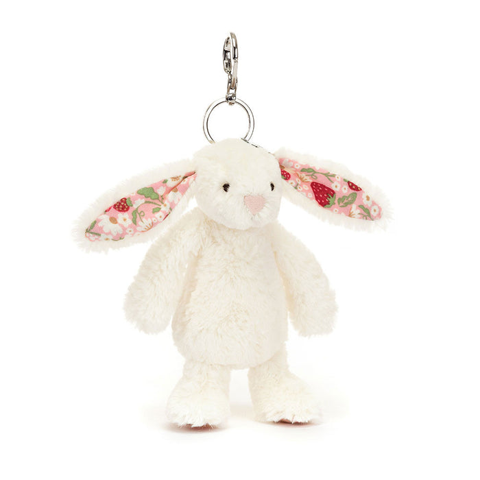 JellyCat Blossom Cream Bunny "Berry" Bag Charm