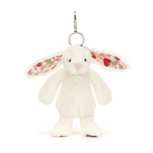 JellyCat Blossom Cream Bunny "Berry" Bag Charm