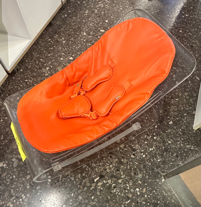 Bloom Coco Baby Lounger - Orange Seat Pad/Transparent Frame (Markham Floormodel/IN STORE PICK UP ONLY)