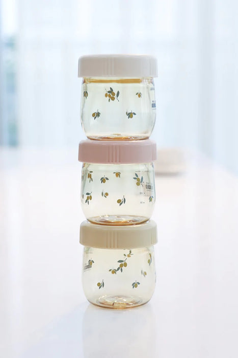 Grosmimi Olive PPSU Baby Food Jar 250ml - White/Pure Gold/Rose Gold