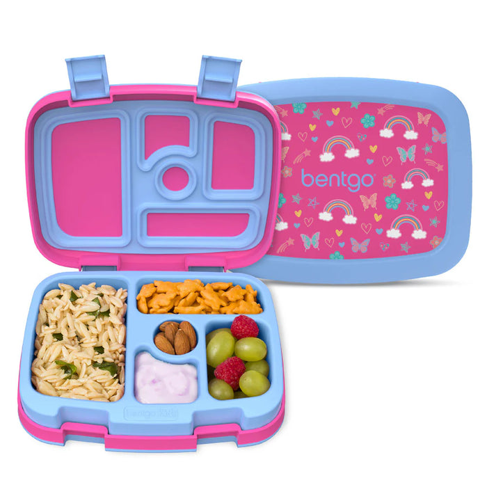 Bentgo Kids Print Lunchbox - Rainbows & Butterflies