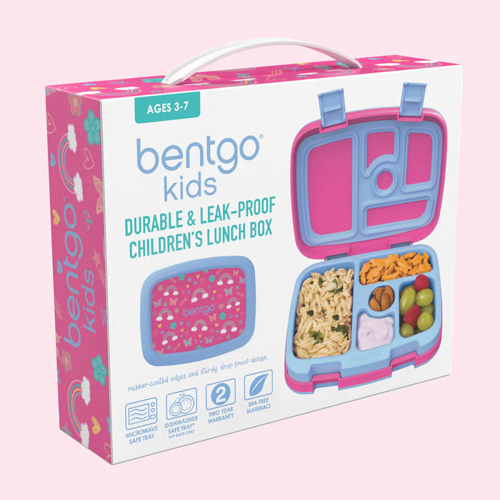 Bentgo Kids Print Lunchbox - Rainbows & Butterflies