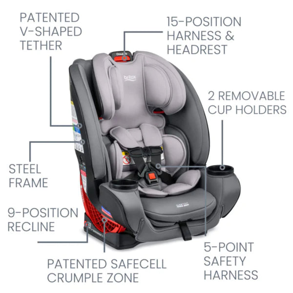 Britax One4Life ClickTight All in One Convertible Car Seat Glacier Graphite